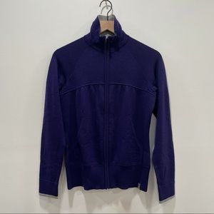 Smartwool Full Zip Merino Wool Sweater, Small, Royal Purple